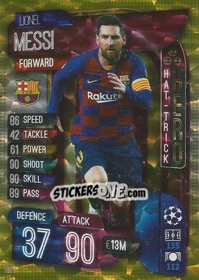 Cromo Lionel Messi - UEFA Champions League 2019-2020. Match Attax. Italy - Topps