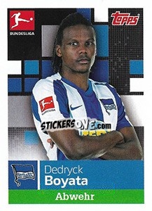 Sticker Dedryck Boyata - German Football Bundesliga 2019-2020 n. 25 - Topps