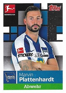 Sticker Marvin Plattenhardt - German Football Bundesliga 2019-2020 - Topps