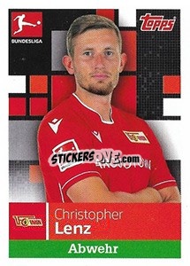 Sticker Christopher Lenz - German Football Bundesliga 2019-2020 n. 39 - Topps