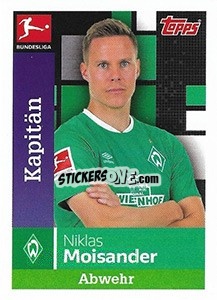Cromo Niklas Moisander - German Football Bundesliga 2019-2020 - Topps