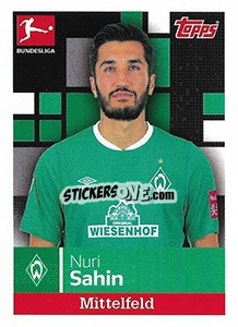 Sticker Nuri Sahin - German Football Bundesliga 2019-2020 - Topps