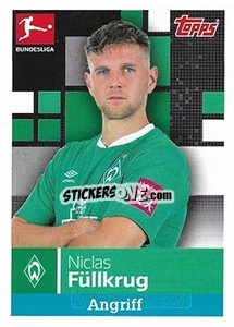 Sticker Niclas Füllkrug - German Football Bundesliga 2019-2020 n. 61 - Topps