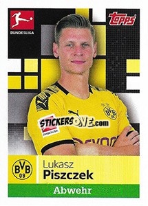 Sticker Lukasz Piszczek - German Football Bundesliga 2019-2020 n. 66 - Topps