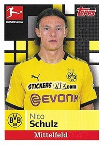 Sticker Nico Schulz - German Football Bundesliga 2019-2020 - Topps