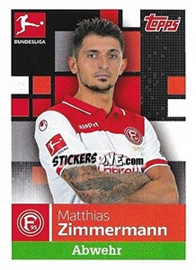 Sticker Matthias Zimmermann - German Football Bundesliga 2019-2020 - Topps