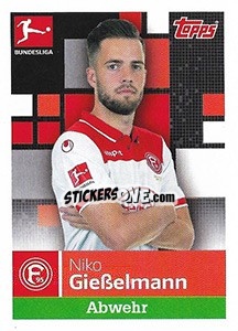 Sticker Niko Gießelmann - German Football Bundesliga 2019-2020 - Topps