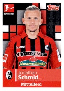 Sticker Jonathan Schmid - German Football Bundesliga 2019-2020 n. 121 - Topps