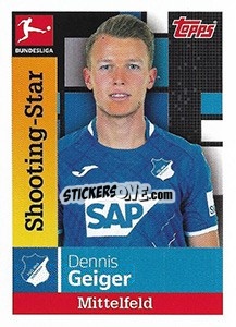 Sticker Dennis Geiger - German Football Bundesliga 2019-2020 - Topps
