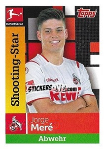 Cromo Jorge Meré - German Football Bundesliga 2019-2020 - Topps