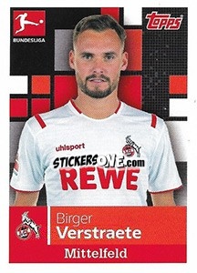 Sticker Birger Verstraete - German Football Bundesliga 2019-2020 - Topps