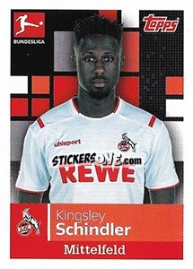Cromo Kingsley Schindler - German Football Bundesliga 2019-2020 - Topps