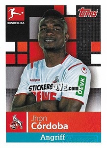 Sticker Jhon Córdoba - German Football Bundesliga 2019-2020 - Topps