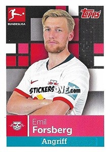 Sticker Emil Forsberg - German Football Bundesliga 2019-2020 n. 166 - Topps