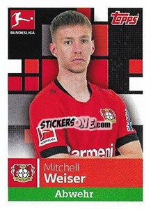 Cromo Mitchell Weiser - German Football Bundesliga 2019-2020 - Topps
