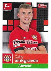 Cromo Daley Sinkgraven - German Football Bundesliga 2019-2020 - Topps