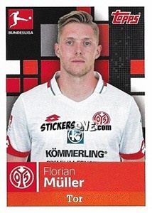 Sticker Florian Müller - German Football Bundesliga 2019-2020 n. 185 - Topps