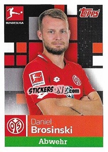 Figurina Daniel Brosinski - German Football Bundesliga 2019-2020 - Topps