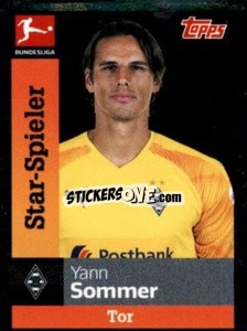 Sticker Yann Sommer - German Football Bundesliga 2019-2020 - Topps