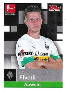Sticker Nico Elvedi - German Football Bundesliga 2019-2020 - Topps