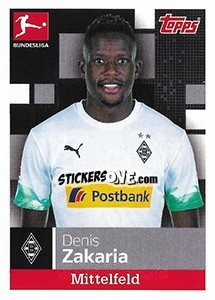 Sticker Denis Zakaria - German Football Bundesliga 2019-2020 n. 206 - Topps