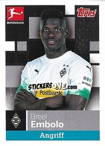 Sticker Breel Embolo - German Football Bundesliga 2019-2020 - Topps