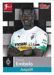 Sticker Breel Embolo - German Football Bundesliga 2019-2020 n. 212 - Topps