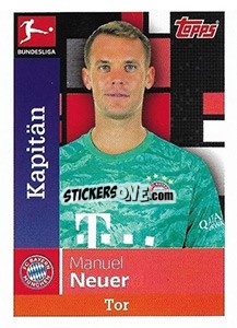 Sticker Manuel Neuer - German Football Bundesliga 2019-2020 n. 215 - Topps