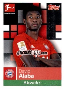 Sticker David Alaba - German Football Bundesliga 2019-2020 - Topps