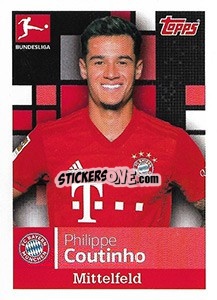 Sticker Philippe Coutinho - German Football Bundesliga 2019-2020 n. 221 - Topps