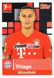 Sticker Thiago Alcántara - German Football Bundesliga 2019-2020 n. 223 - Topps