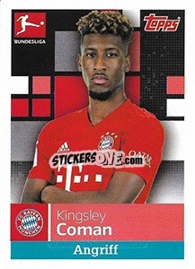 Sticker Kingsley Coman - German Football Bundesliga 2019-2020 n. 225 - Topps