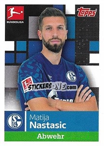 Sticker Matija Nastasic - German Football Bundesliga 2019-2020 n. 248 - Topps