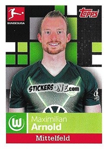 Sticker Maximilian Arnold - German Football Bundesliga 2019-2020 - Topps