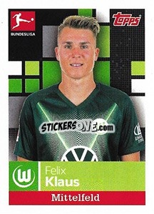 Cromo Felix Klaus - German Football Bundesliga 2019-2020 - Topps