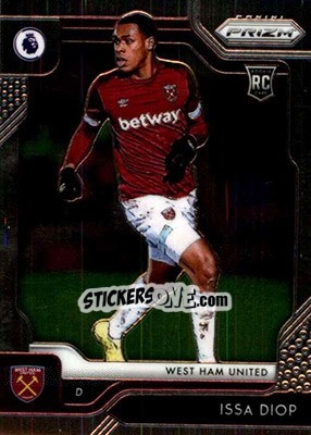 Sticker Issa Diop - English Premier League 2019-2020. Prizm. Breakaway version n. 3 - Panini