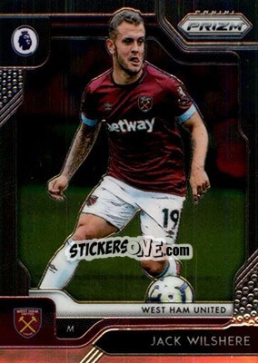 Sticker Jack Wilshere - English Premier League 2019-2020. Prizm. Breakaway version n. 9 - Panini