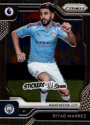 Sticker Riyad Mahrez - English Premier League 2019-2020. Prizm. Breakaway version n. 164 - Panini