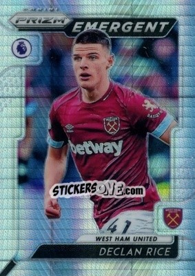 Sticker Declan Rice - English Premier League 2019-2020. Prizm. Breakaway version n. e15 - Panini