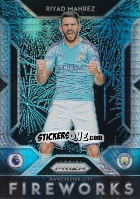 Sticker Riyad Mahrez - English Premier League 2019-2020. Prizm. Breakaway version n. f15 - Panini