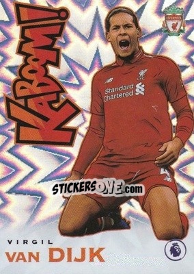 Sticker Virgil van Dijk - English Premier League 2019-2020. Prizm. Breakaway version - Panini