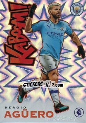 Sticker Sergio Aguero - English Premier League 2019-2020. Prizm. Breakaway version n. k10 - Panini