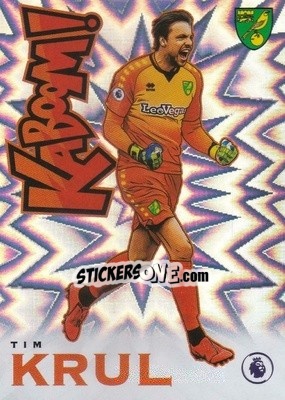 Sticker Tim Krul - English Premier League 2019-2020. Prizm. Breakaway version n. k19 - Panini