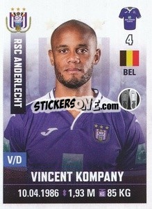 Cromo Vincent Kompany - Belgian Pro League 2019-2020 - Panini