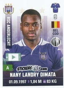 Sticker Nany Landry Dimata - Belgian Pro League 2019-2020 n. 20 - Panini