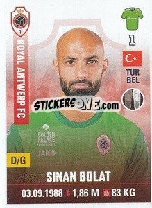 Sticker Sinan Bolat - Belgian Pro League 2019-2020 - Panini