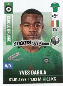 Sticker Yves Dabila - Belgian Pro League 2019-2020 - Panini