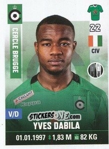 Sticker Yves Dabila - Belgian Pro League 2019-2020 n. 51 - Panini