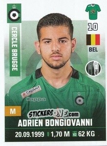 Cromo Adrien Bongiovanni - Belgian Pro League 2019-2020 - Panini