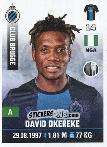 Sticker David Okereke - Belgian Pro League 2019-2020 n. 82 - Panini